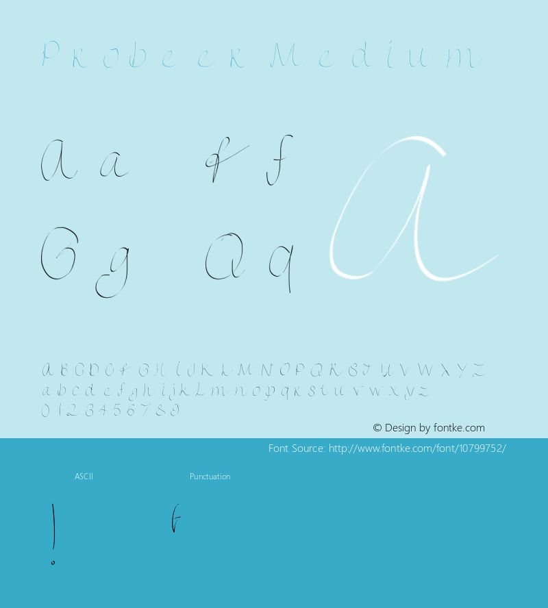 Probeer Medium Version 001.000 Font Sample