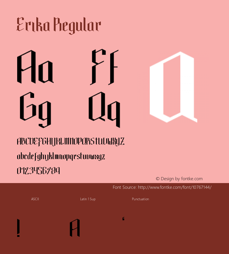 Erika Regular Version 1.0 Font Sample