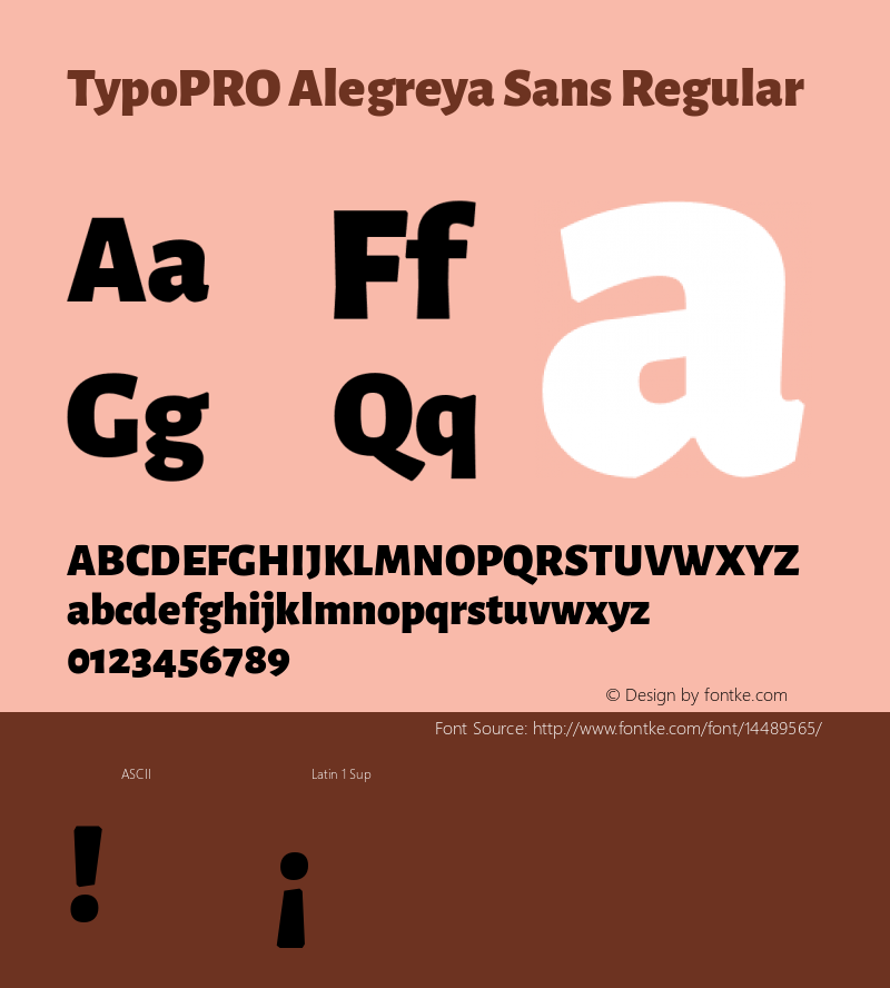 TypoPRO Alegreya Sans Regular Version 1.000;PS 001.000;hotconv 1.0.70;makeotf.lib2.5.58329 DEVELOPMENT Font Sample