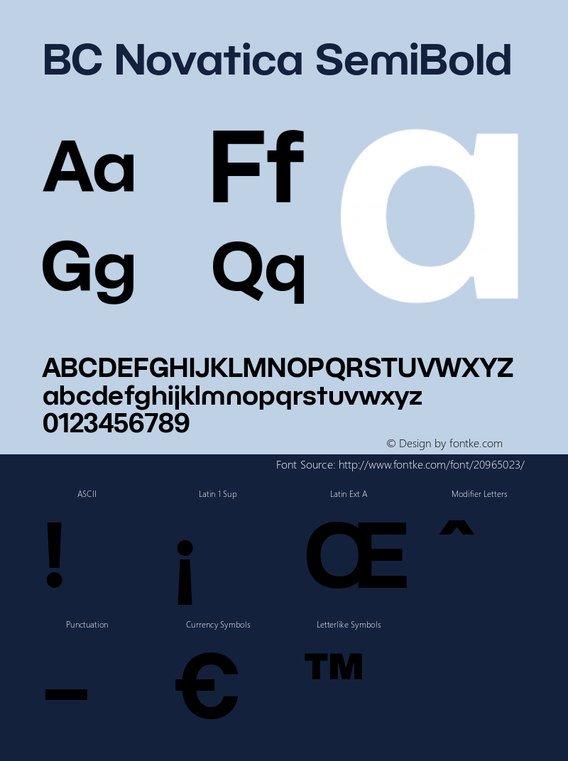 e1691a873c8fb236 - subset of BC Novatica SemiBold Version 1.000 Font Sample