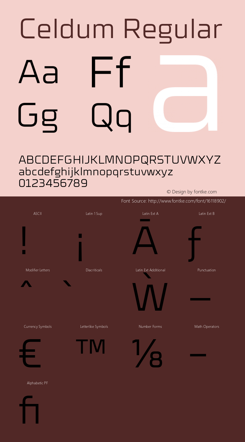 Celdum Regular Version 1.000;PS 001.000;hotconv 1.0.88;makeotf.lib2.5.64775 Font Sample