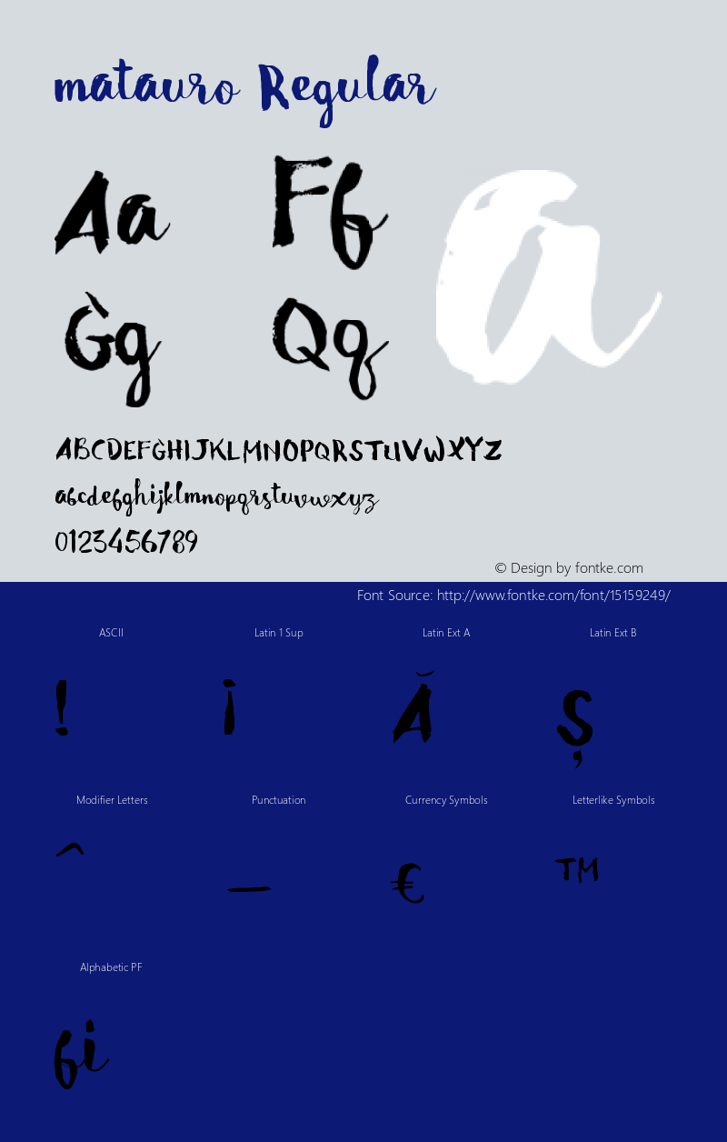 matauro Regular 001.000 Font Sample