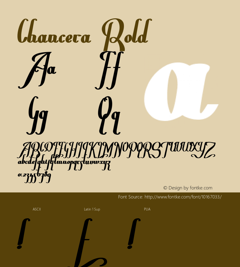 Chancera Bold 001.003 Font Sample