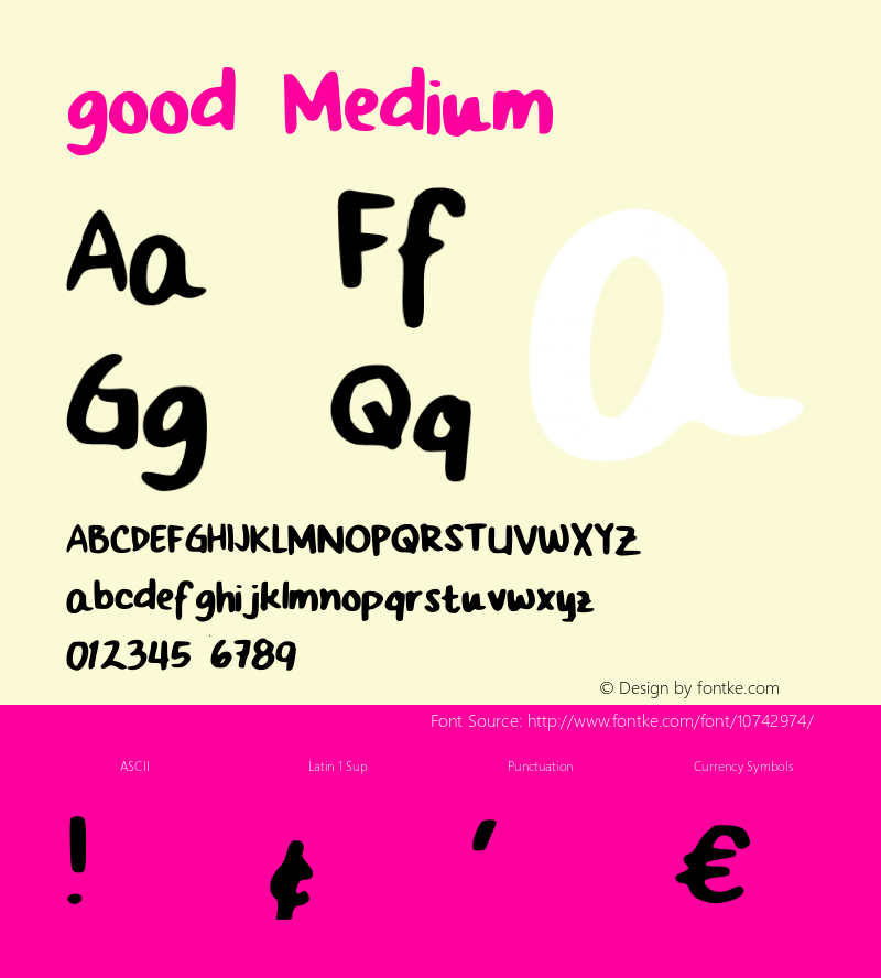 good Medium Version 001.000 Font Sample