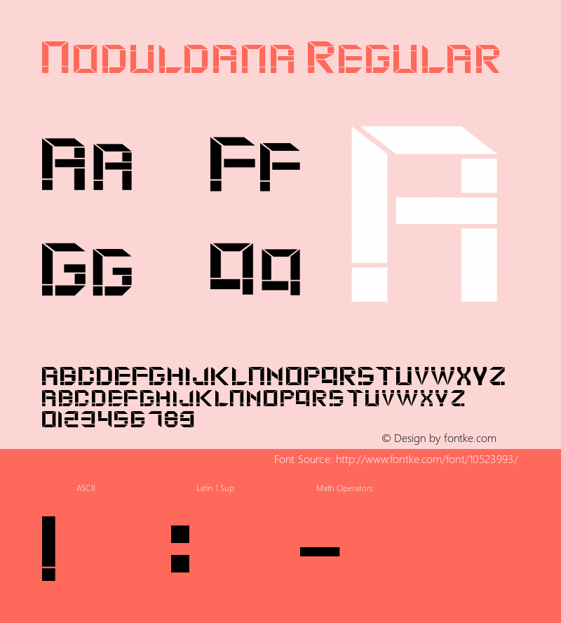 Moduldama Regular Version 1.00 2013 Font Sample