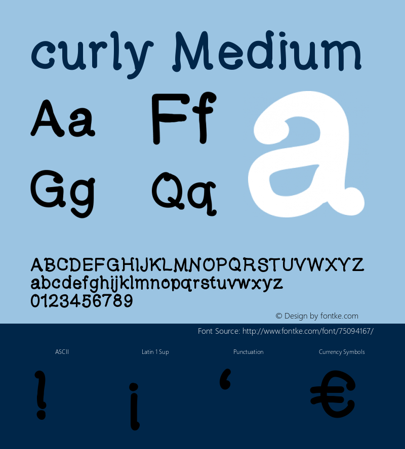 curly Version 001.000 Font Sample