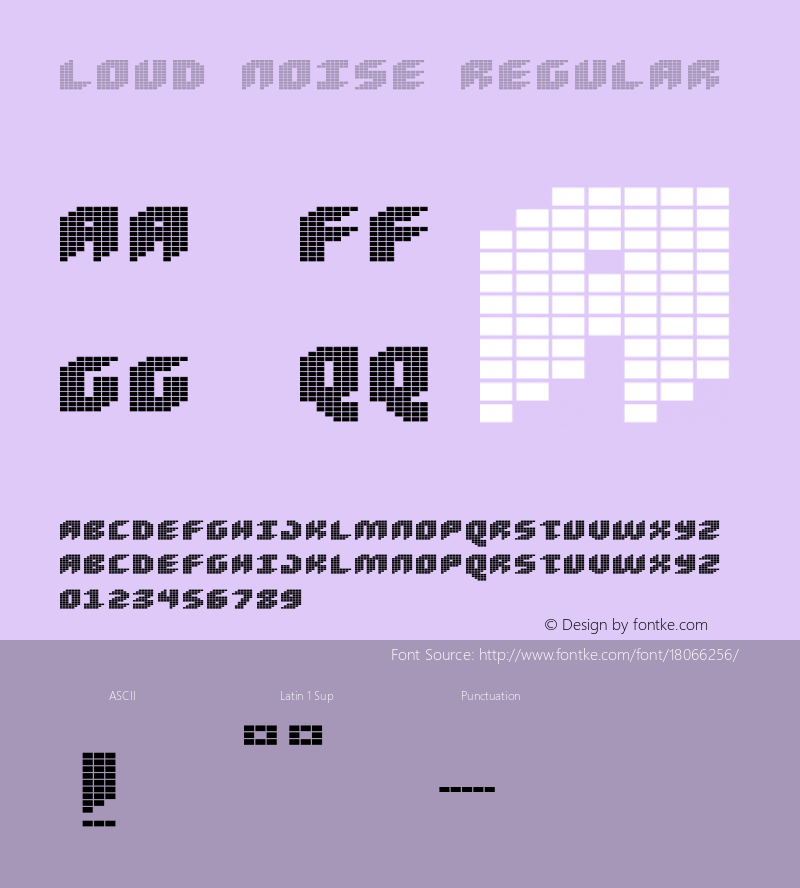 Loud noise Regular 2 Font Sample