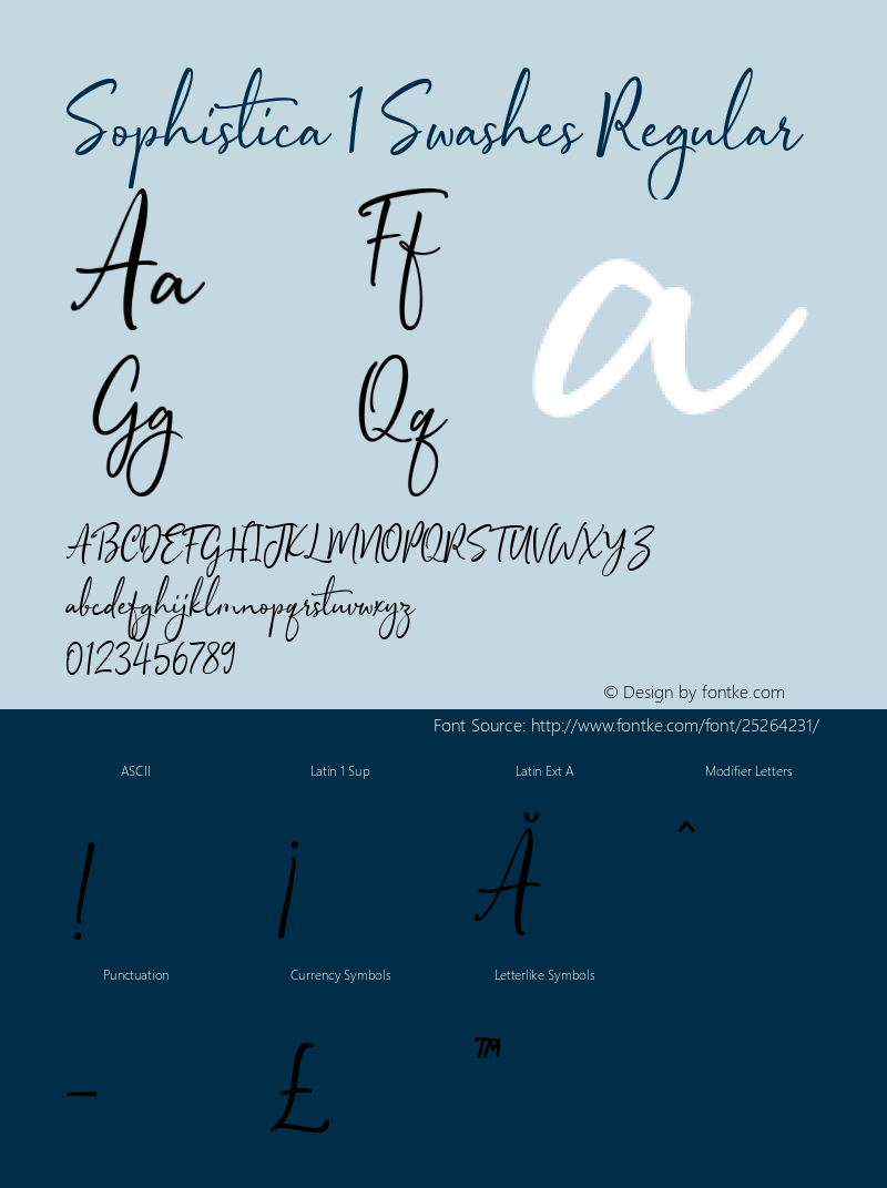 Sophistica1 1.000 Font Sample