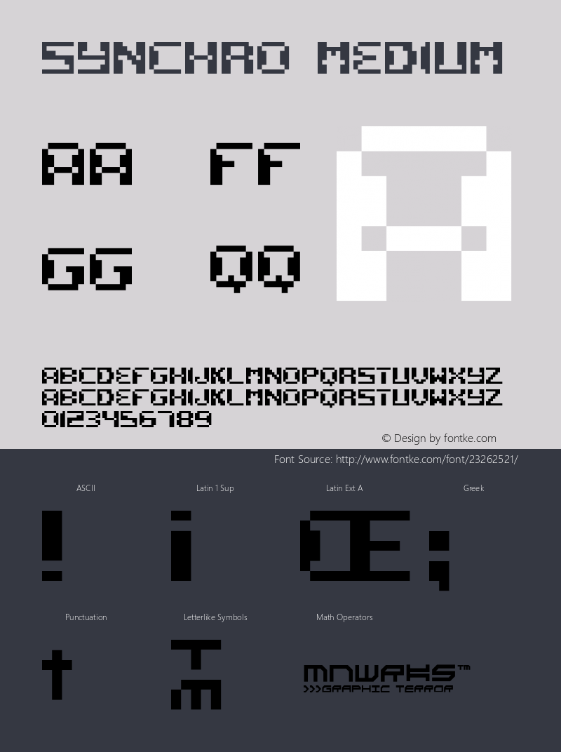 Synchro 001.000 Font Sample