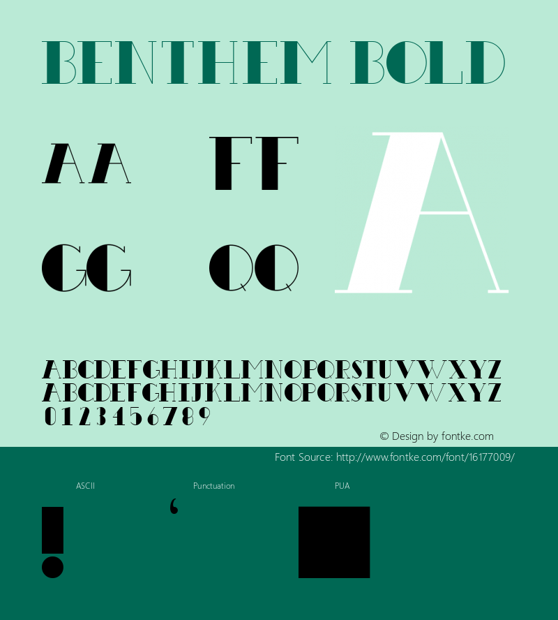 Benthem Bold Version 1.000;PS 001.001;hotconv 1.0.56 Font Sample