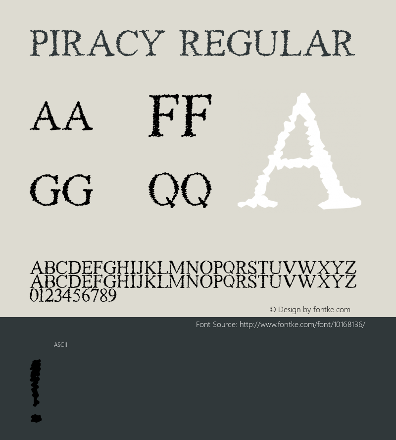 Piracy Regular 2 Font Sample