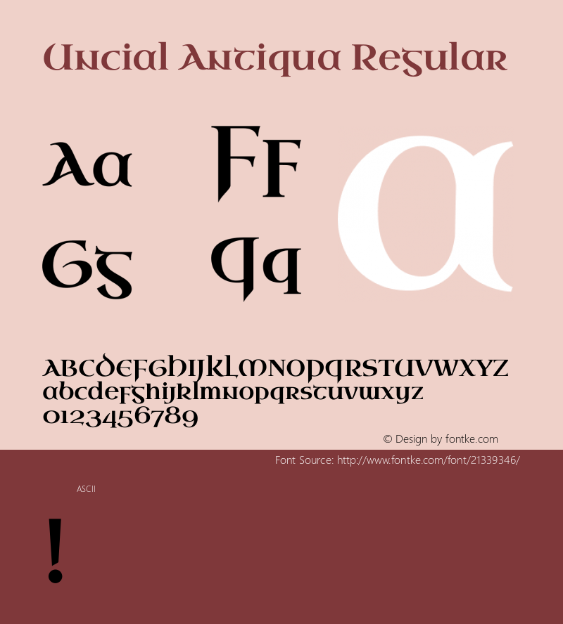 UncialAntiqua Version 1.0 Font Sample