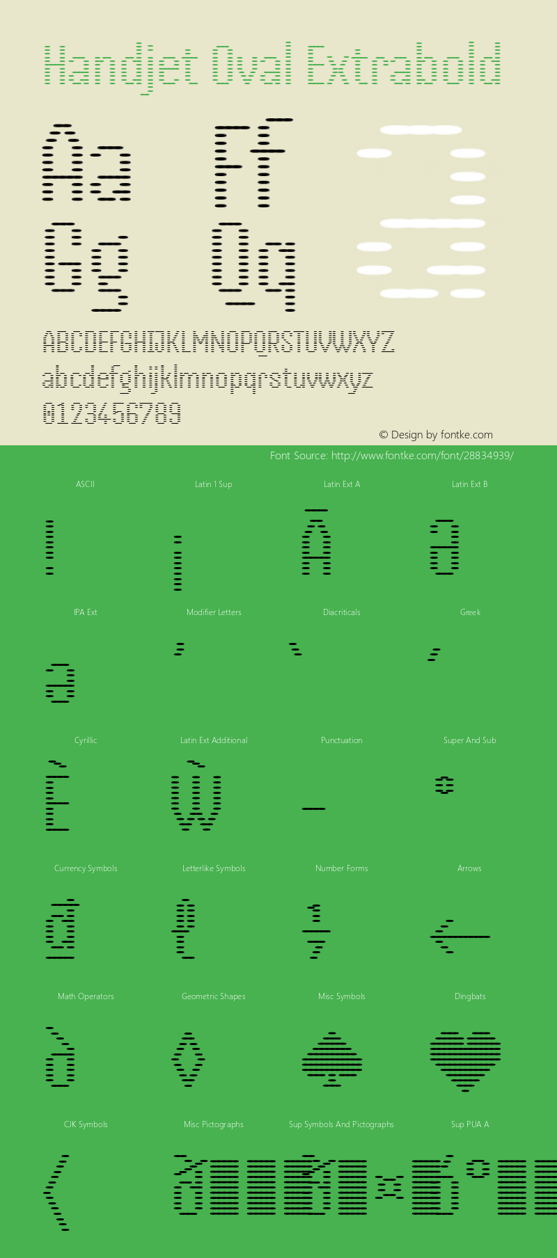 Handjet Oval Extrabold Version 1.000; ttfautohint (v1.8) Font Sample