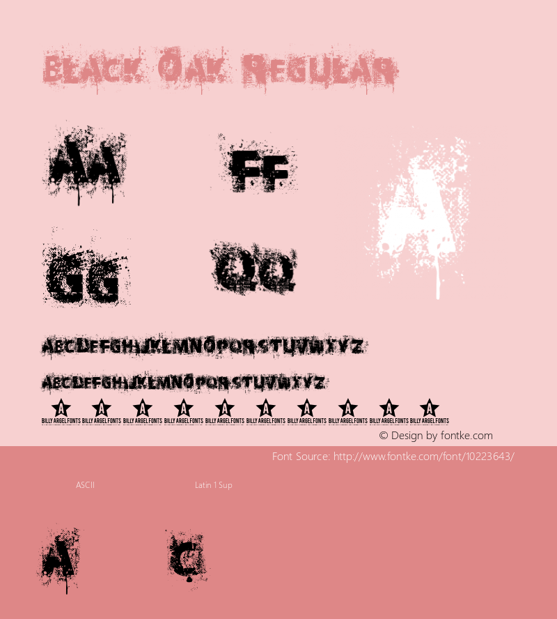 Black Oak Regular 0.01 Font Sample