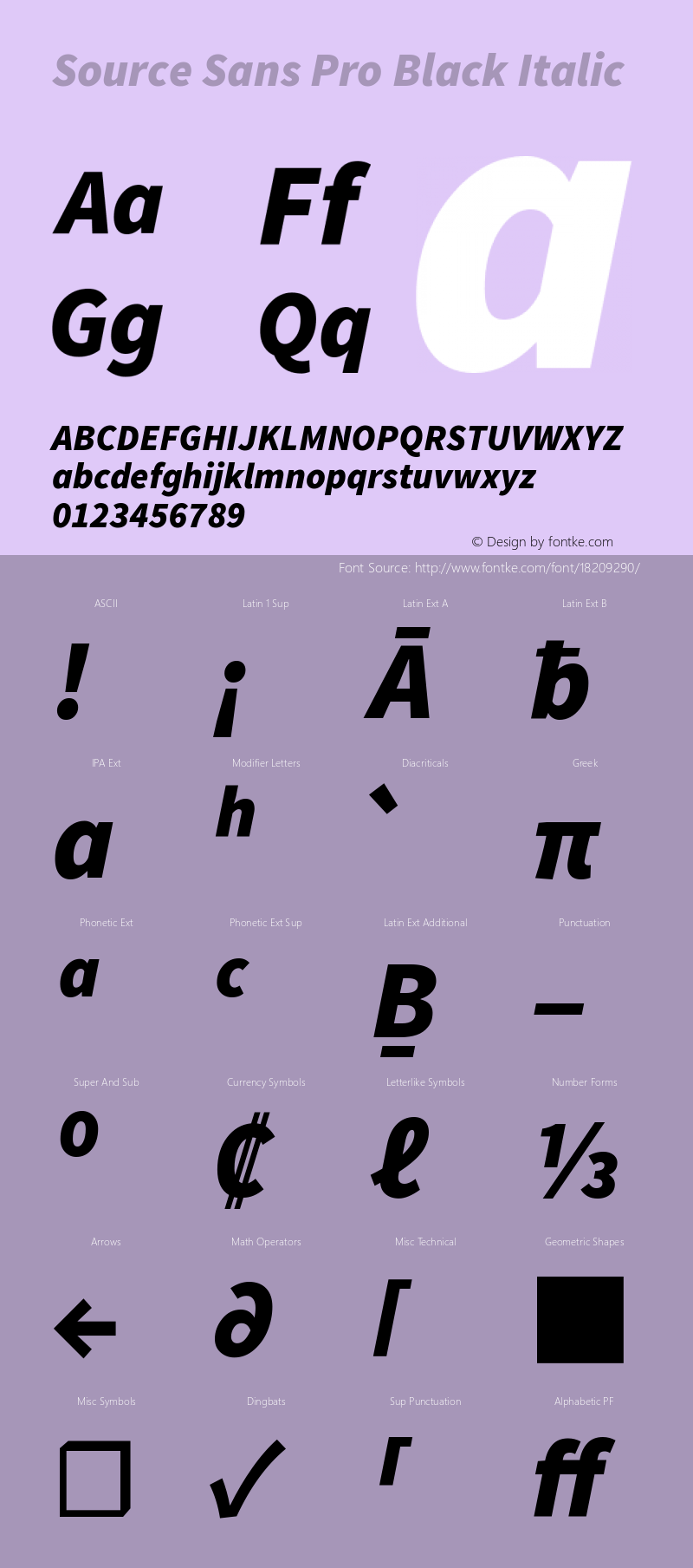 Source Sans Pro Black Italic Version 1.075;PS 2.0;hotconv 1.0.86;makeotf.lib2.5.63406 Font Sample