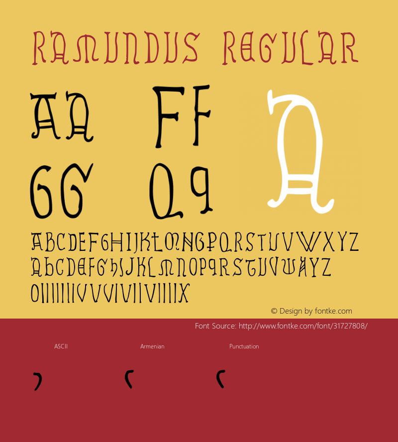 Ramundus Regular Version 001.007 Font Sample