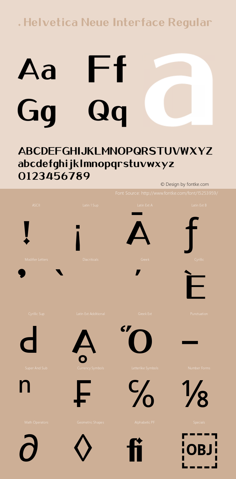 .Helvetica Neue Interface Regular 10.0d35e1 Font Sample