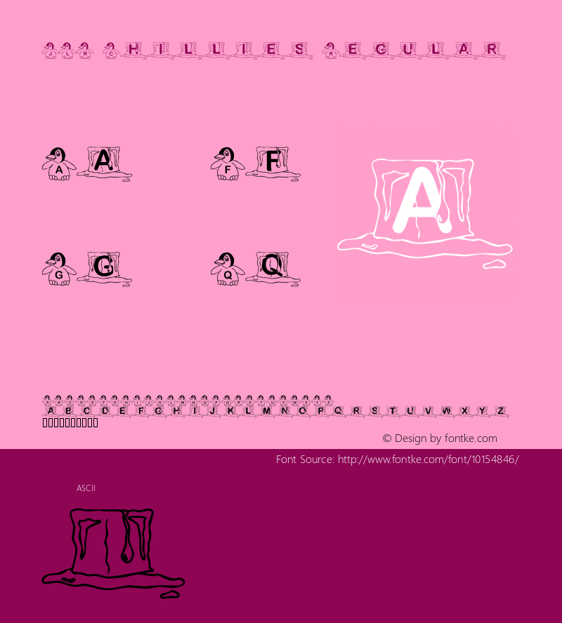 JLR Chillies Regular Macromedia Fontographer 4.1 6/22/00 Font Sample