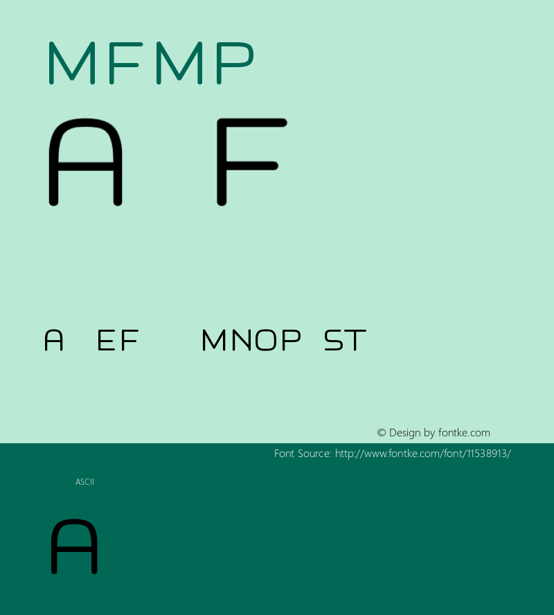 MFMPlogo Regular Version 1.00 Font Sample
