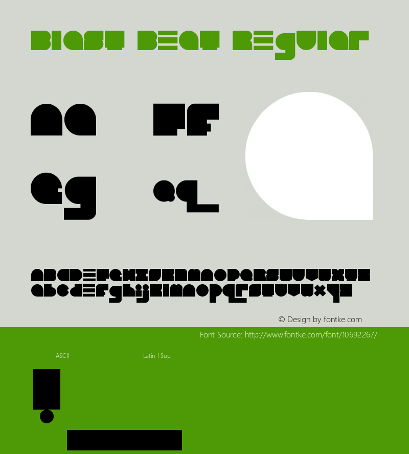 Blast Beat Regular Version 1.00 September 10, 2008, Dirt2.com Font Sample