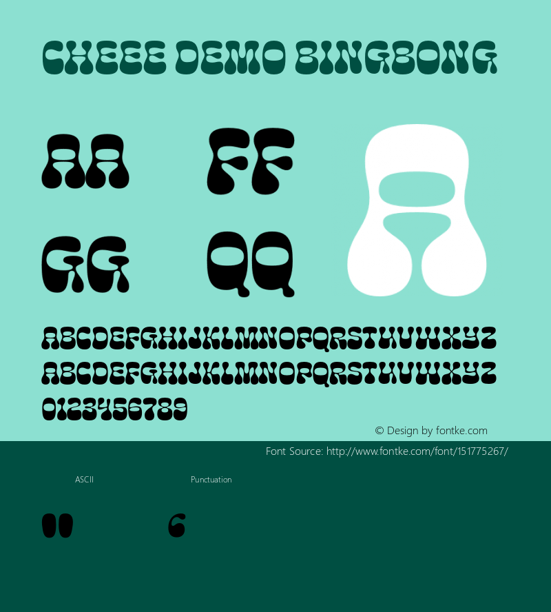 Cheee Demo Bingbong Version 1.000;PS 1.3;hotconv 16.6.54;makeotf.lib2.5.65590 Font Sample