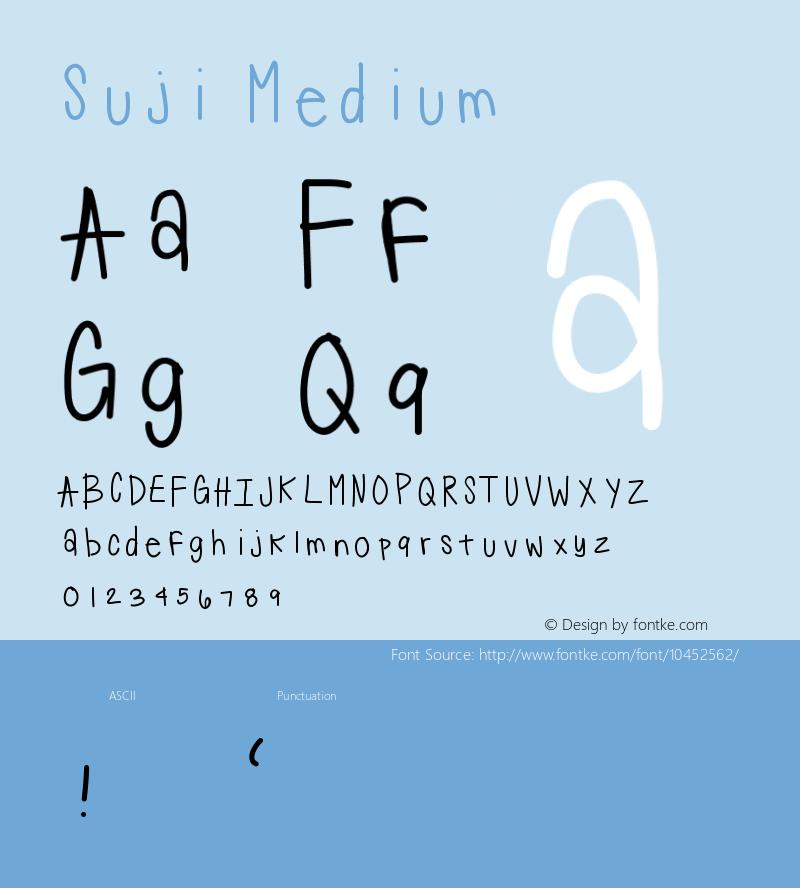 Suji Medium Version 001.000 Font Sample