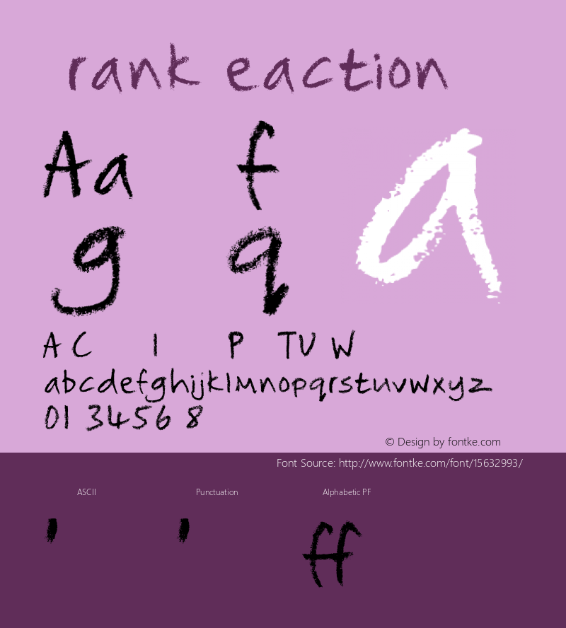 FrankReaction ☞ Version 1.000; ttfautohint (v0.95) -d;com.myfonts.easy.will-stewart.frank-reaction.regular.wfkit2.version.3XoP Font Sample