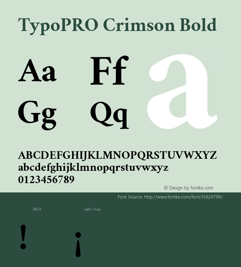 TypoPRO Crimson Bold Version 0.8 Font Sample