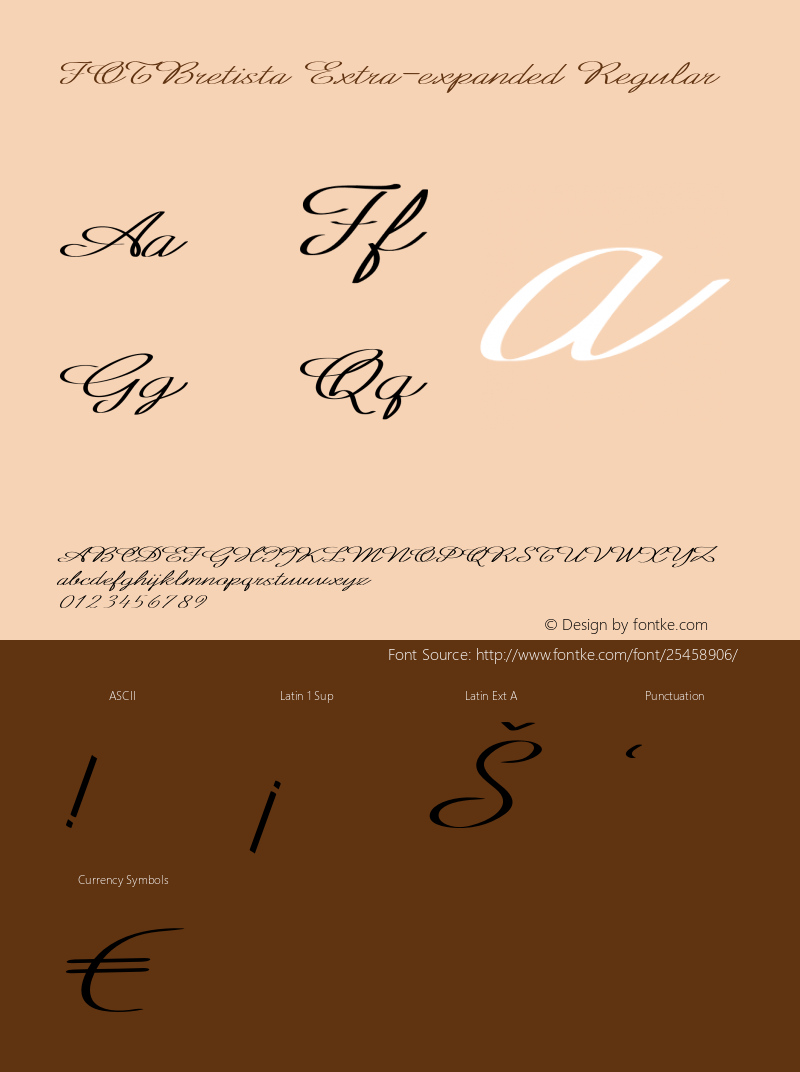 FOTBretista-ExtraexpandedRegular Version 1.000 Font Sample