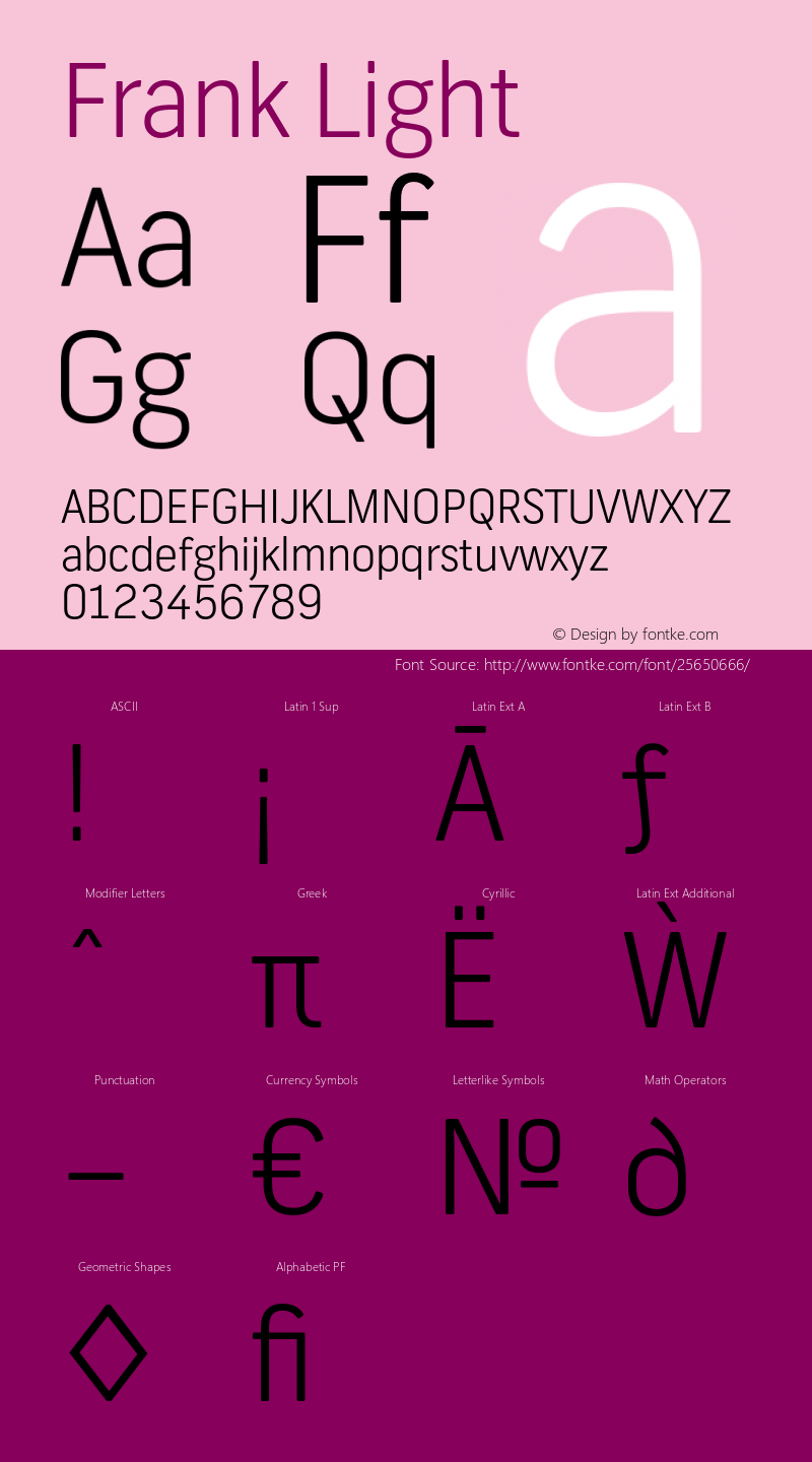 Frank-Light Version 001.000;com.myfonts.newlyn.frank.light.wfkit2.3BpL Font Sample