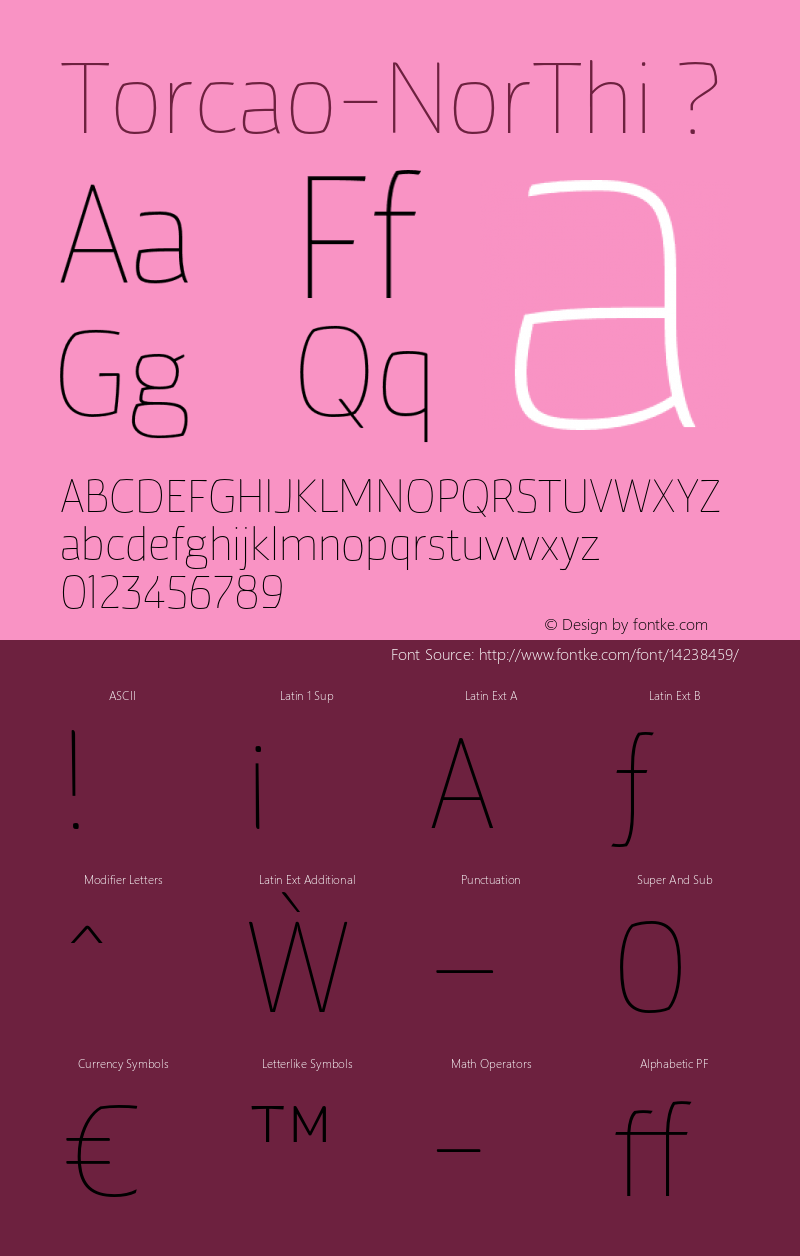 Torcao-NorThi ? Version 1.000;com.myfonts.insigne.torcao.normal-thin.wfkit2.44EE Font Sample