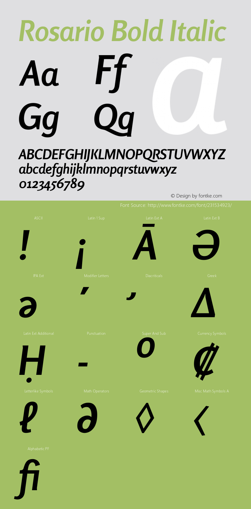 Rosario Bold Italic Version 1.201图片样张