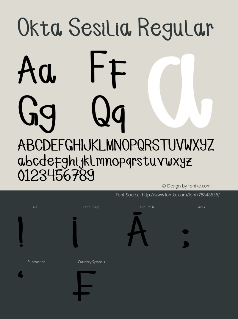 Okta Sesilia Version 1.00;September 18, 2019;FontCreator 11.5.0.2430 64-bit Font Sample