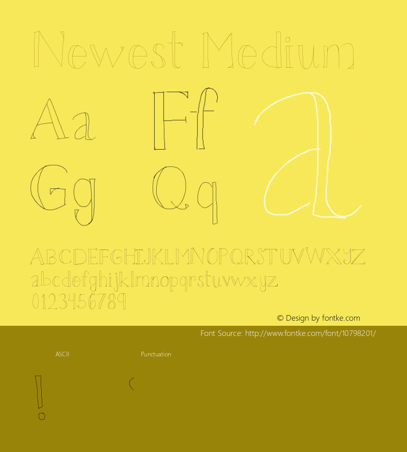 Newest Medium Version 001.000 Font Sample