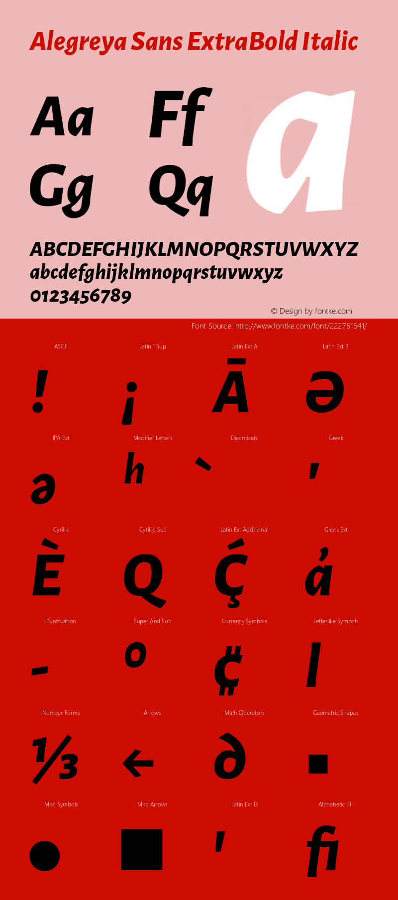 Alegreya Sans ExtraBold Italic Version 2.004; ttfautohint (v1.6)图片样张