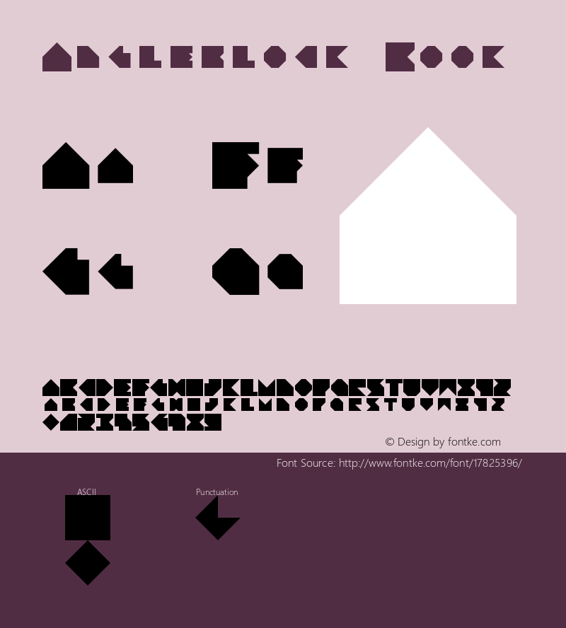 Angleblock Book Version 1.0 Font Sample