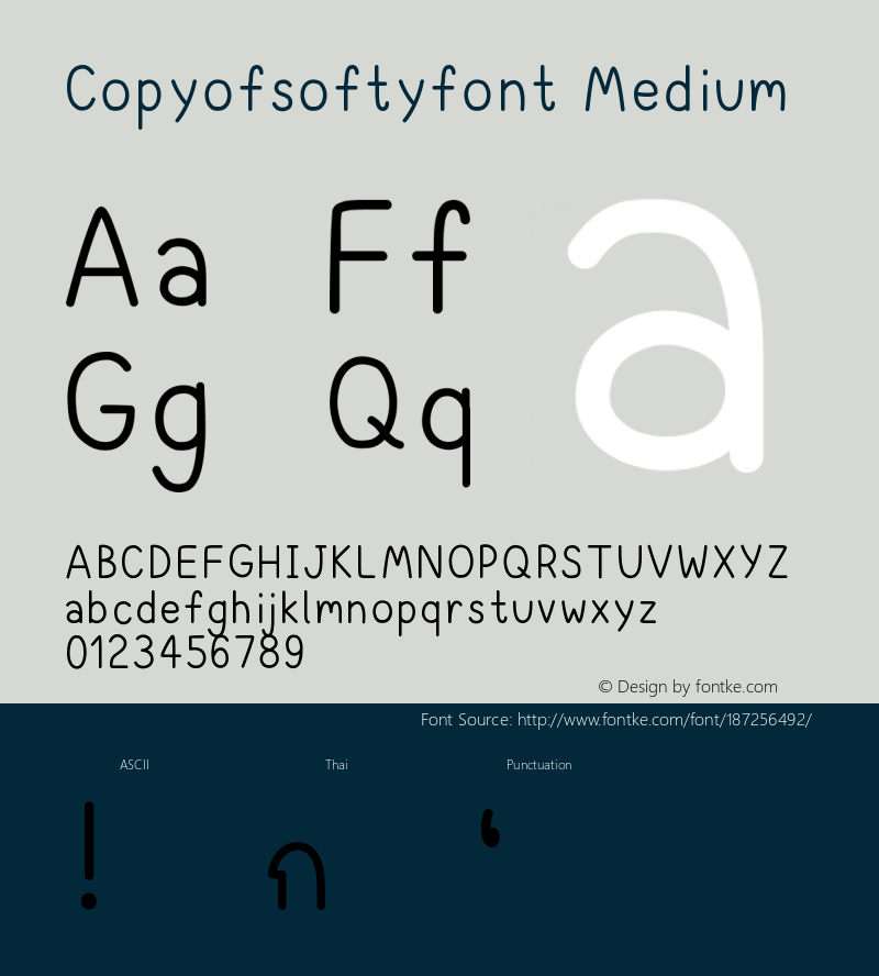 Copyofsoftyfont Version 001.000图片样张