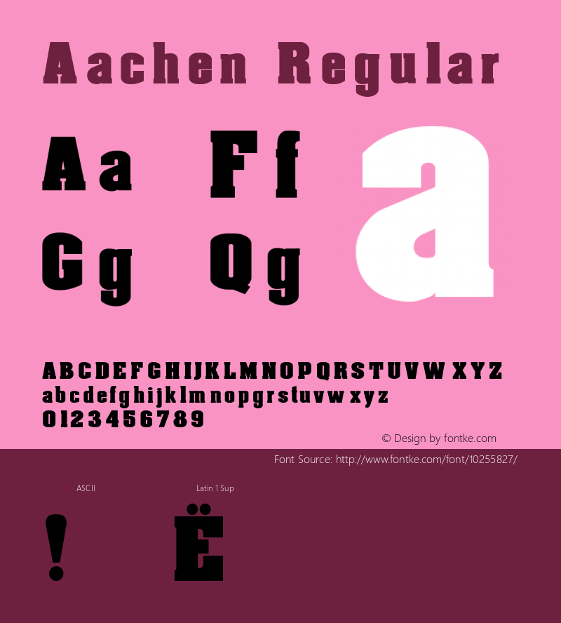 Aachen Regular 1.0 Thu Jun 17 19:44:37 1993 Font Sample