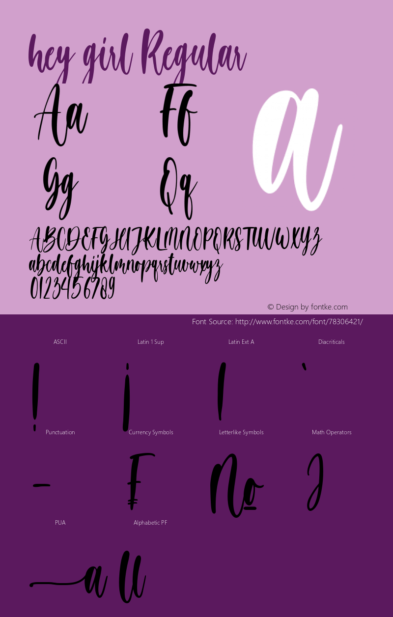 hey girl Version 1.00;September 24, 2020;FontCreator 13.0.0.2670 64-bit Font Sample