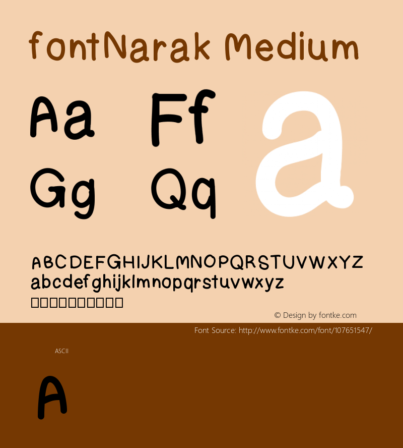 fontNarak Version 001.000 Font Sample