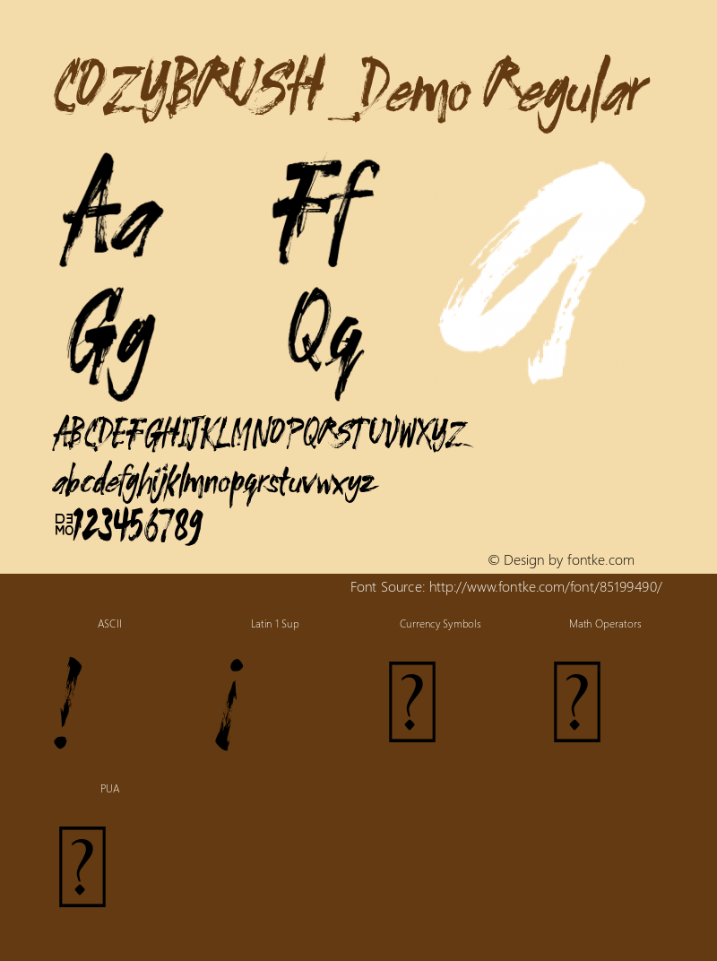 COZYBRUSH_Demo Version 1.00;November 20, 2020;FontCreator 12.0.0.2550 64-bit Font Sample