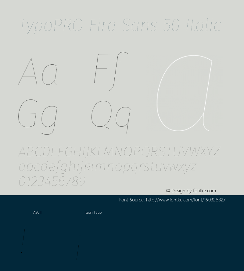 TypoPRO Fira Sans 50 Italic Version 3.111;PS 003.111;hotconv 1.0.70;makeotf.lib2.5.58329 Font Sample