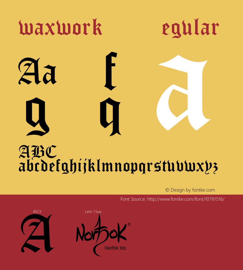 waxwork DEMO Regular 1.21 DEMO Font Sample