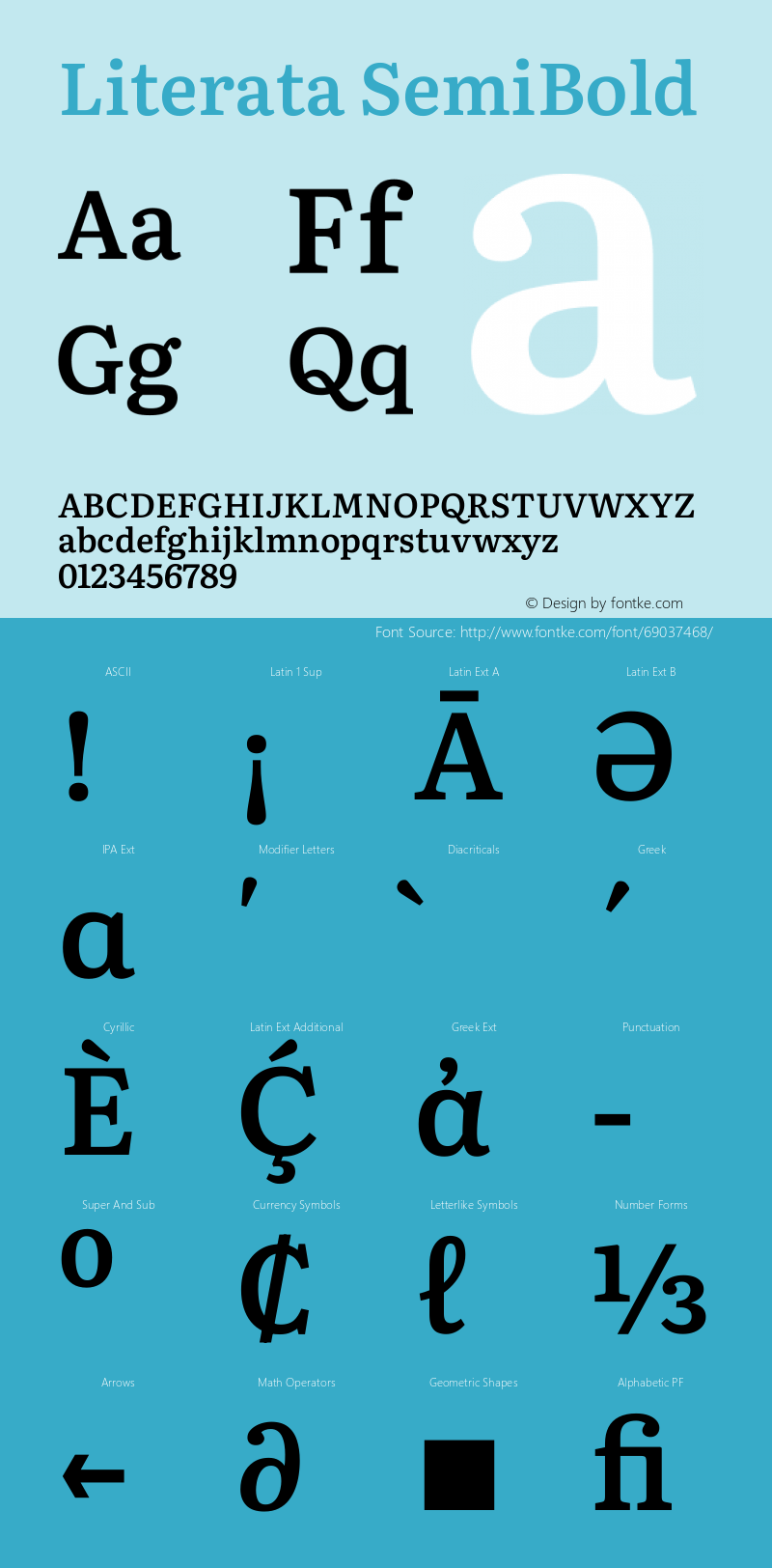 Literata SemiBold Version 2.201 Font Sample