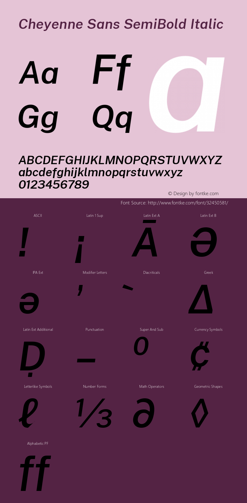 Cheyenne Sans SemiBold Italic Version 1.00;March 29, 2019;FontCreator 11.5.0.2425 64-bit Font Sample