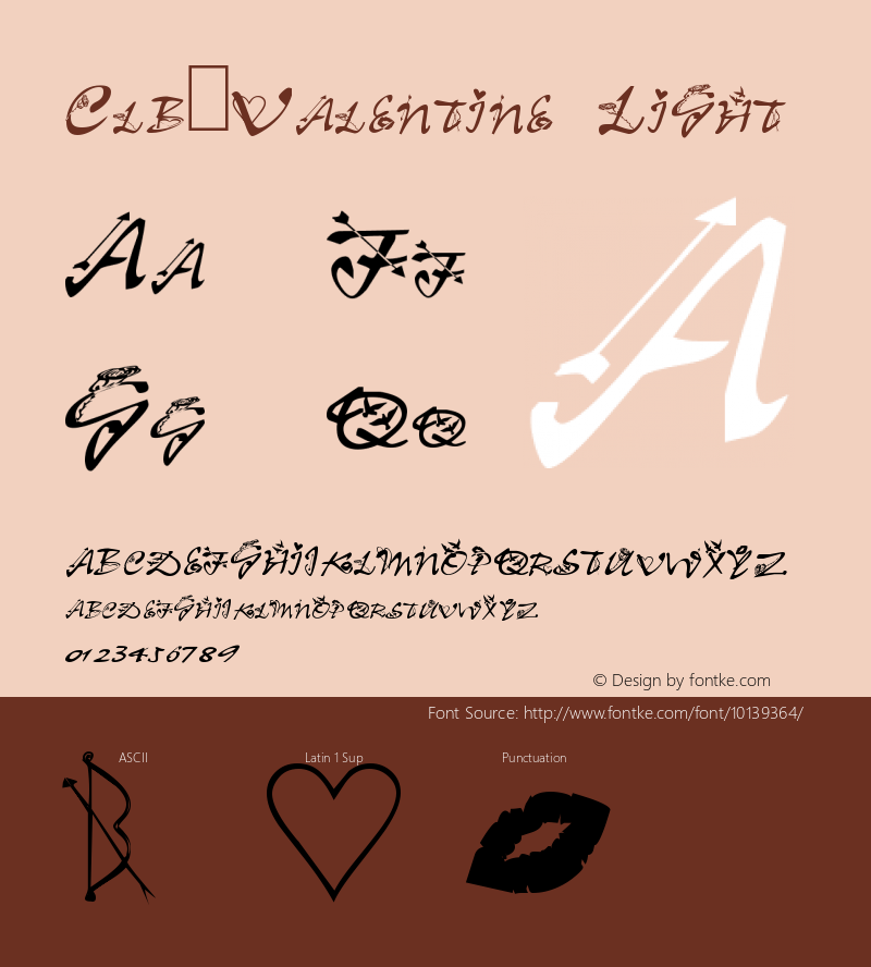 Clb:Valentine Light 1.0 Tue Oct 03 15:38:48 1995 Font Sample