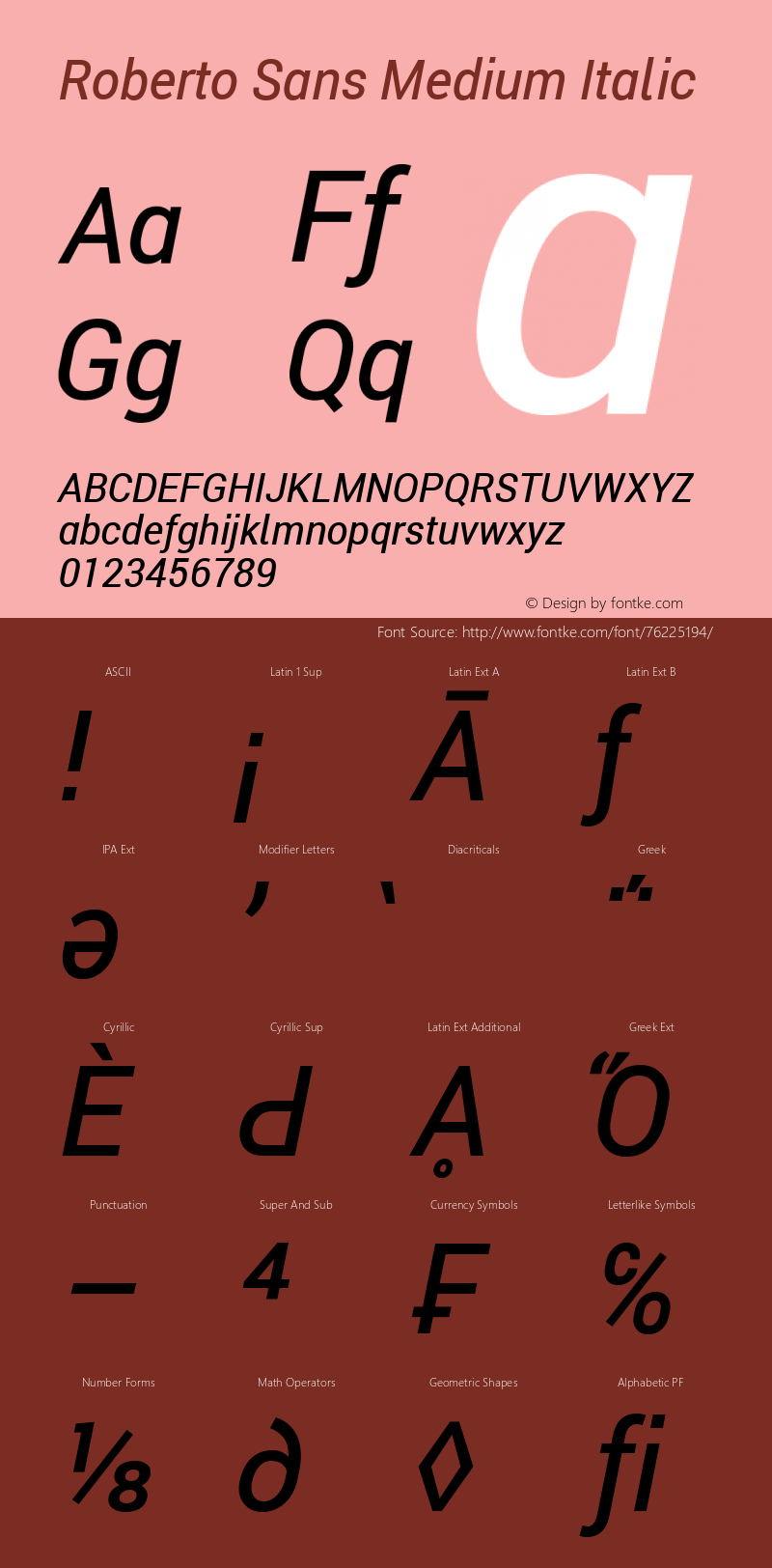 Roberto Sans Medium Italic Version 1.00;June 11, 2020;FontCreator 12.0.0.2522 64-bit; ttfautohint (v1.8.3) Font Sample