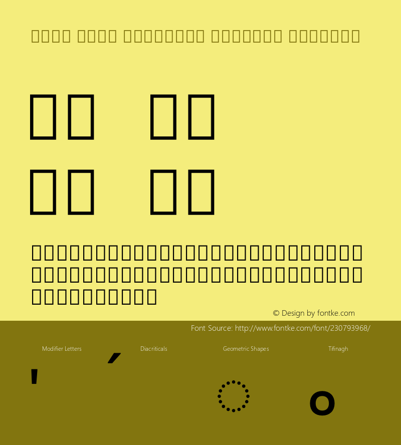 Noto Sans Tifinagh Azawagh Regular Version 2.002图片样张