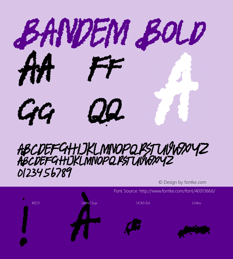 BANDEM Version 001.000 Font Sample