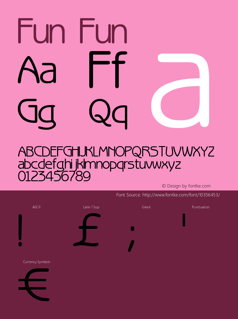 Fun Fun Version 1 Font Sample